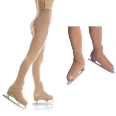 Figure Skating Over-The-Boot Tights - Stretchy Pantyhose For Ice & Roller Skating