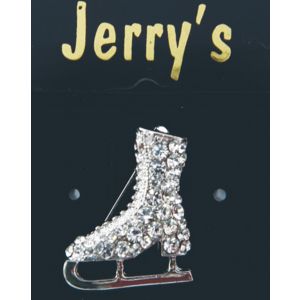 Jerry's 1292 Crystal Skate Brooch Pin