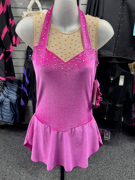 Chloe Noel DSV56 Dress in Bright Pink with crystals