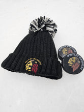 Load image into Gallery viewer, Whitley Warrior Wool/Fleece bobble hat in Black