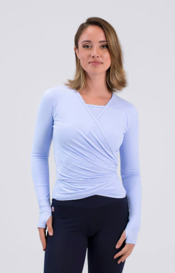 Intermezzo 6663 Skating Top in Pink Sky Blue