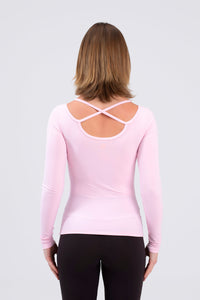 Intermezzo 6660 Cross Ice Skating Top in Baby Pink