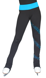 Chloe Noel Crystal Spiral Pants Turquoise