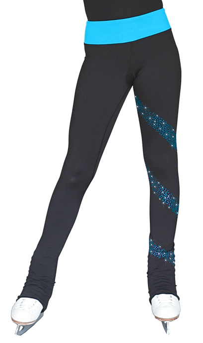 Chloe Noel Crystal Spiral Pants Turquoise