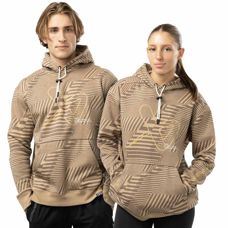BAUER Printed Fleece Hoodie Senior Ice Box Skating