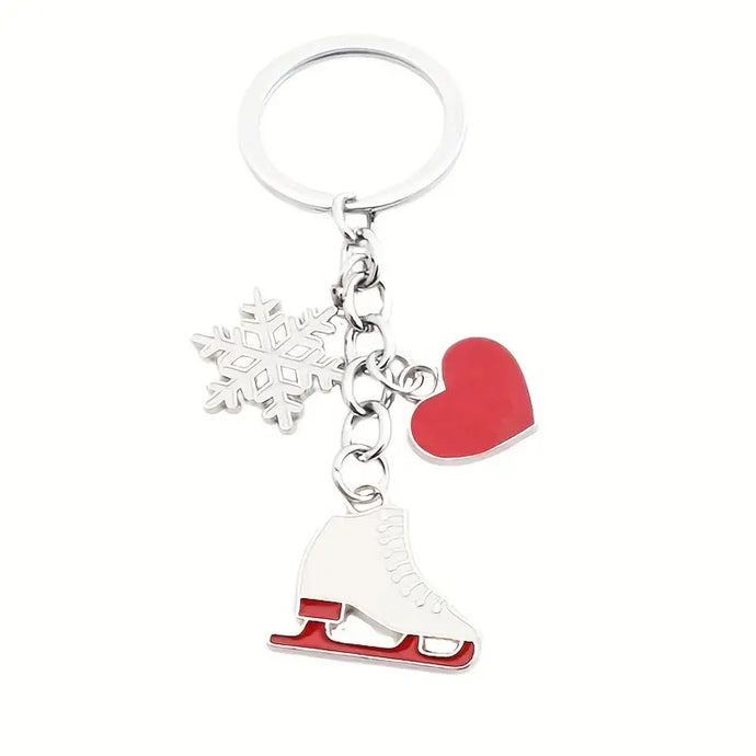 White Skate Keyring