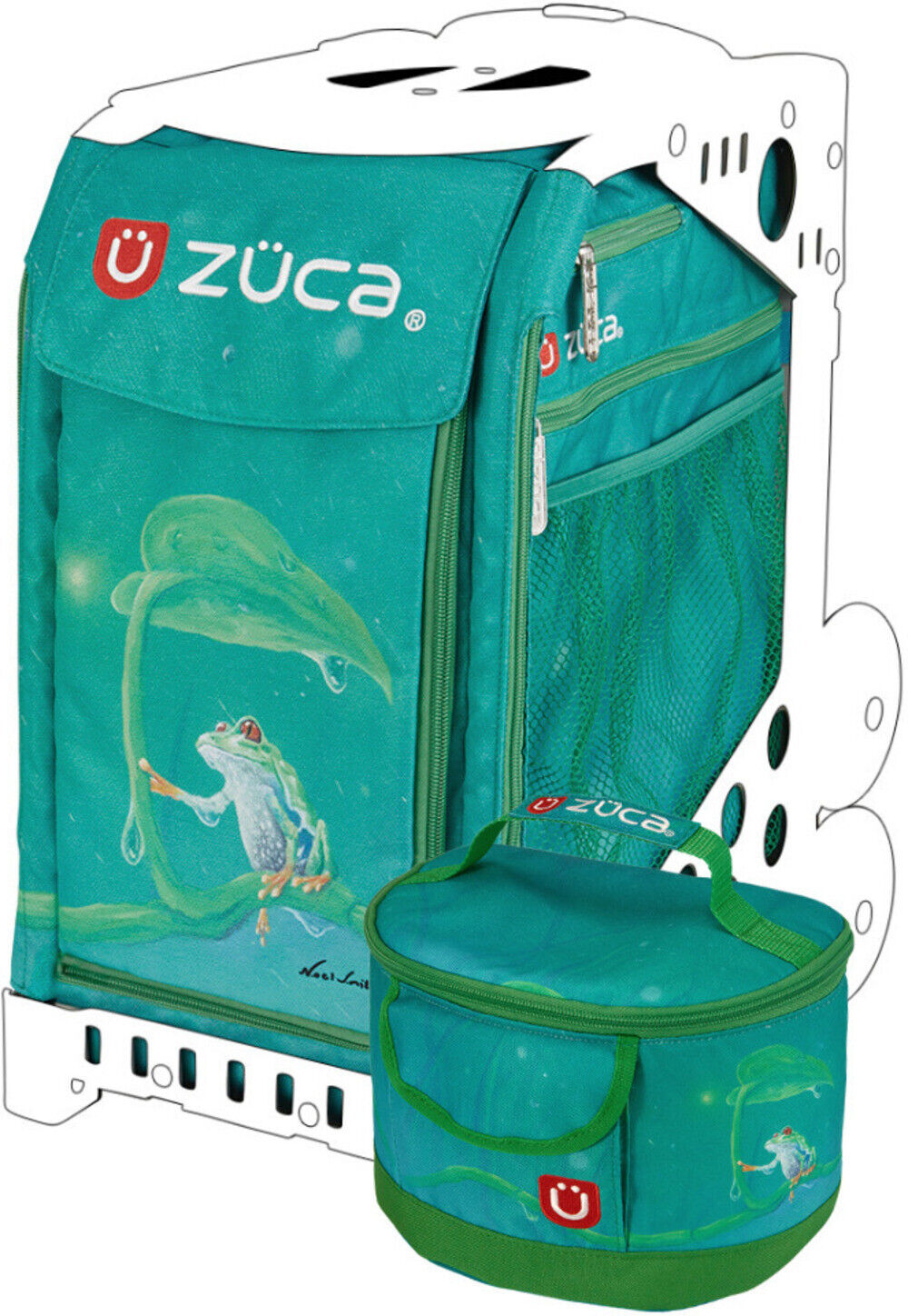 Zuca Sports Bag Insert with Matching Lunchbox - Froggy (Pre-Order)