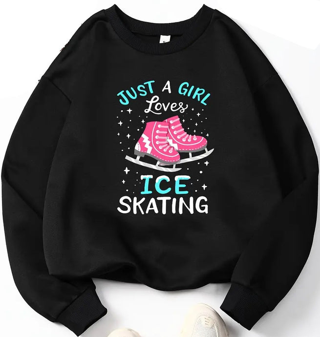 'Just a girl' Figure Skating Sweatshirt