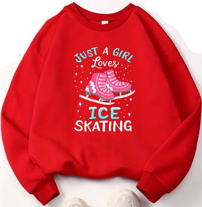 Just a girl Figure Skating Sweatshirt