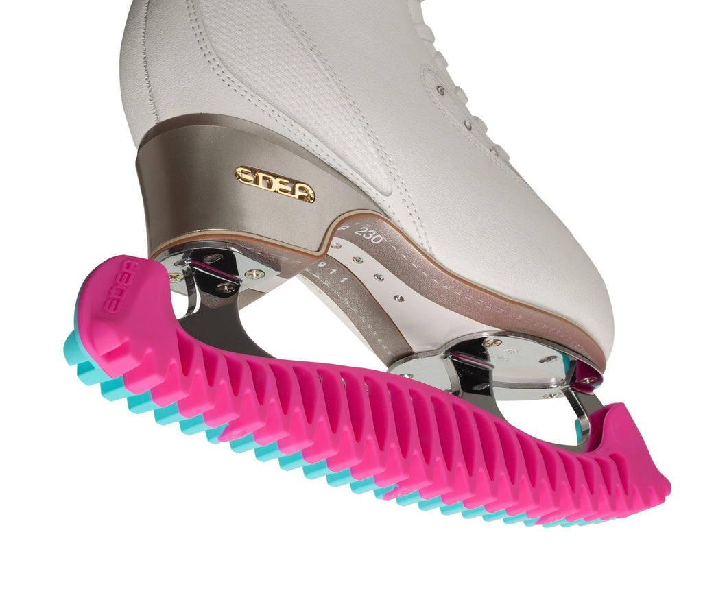 1 Paire De Protège-Lames Pour Patins à Glace - Taille M, TPU Élastique, Rose - 12