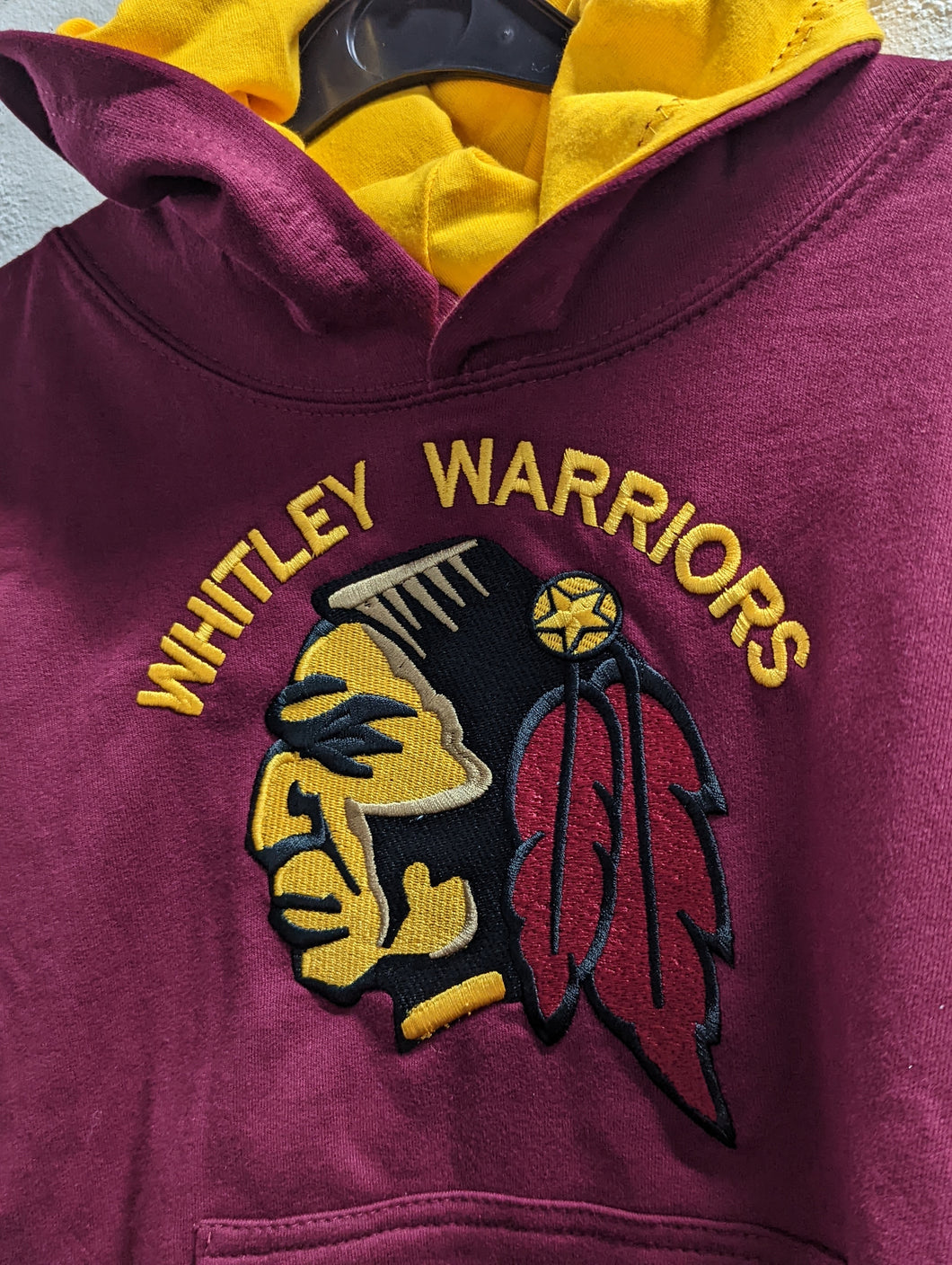 Whitley Warriors Ice Hockey Hoodie- Maroon/Gold