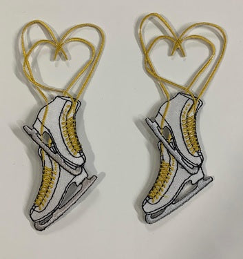 Intermezzo Ice Skate Iron On Embroidered Patches
