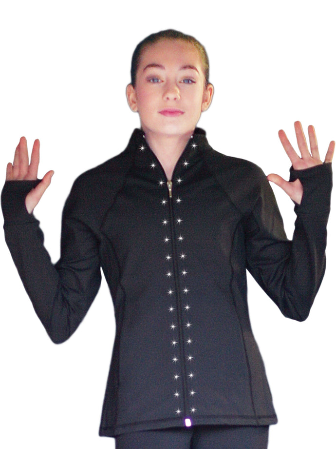 Chloe Noel Contrast Jacket with Crystals